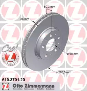 Тормозные диски ZIMMERMANN 610.3701.20